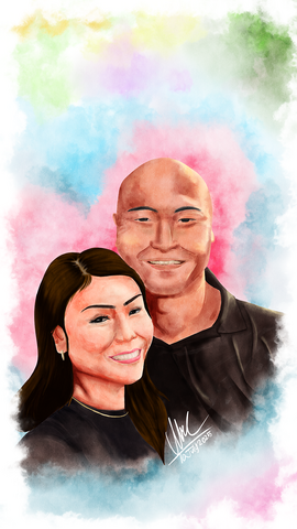 Human, couple (bust up)